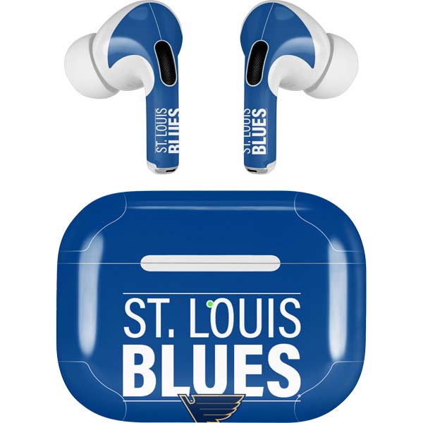 Skinit Decal Audio Skin Compatible with Apple AirPods with Lightning  Charging Case - Officially Licensed NHL St. Louis Blues Distressed Design