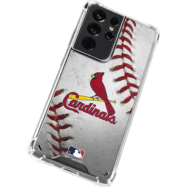 MLB St. Louis Cardinals Game Ball Galaxy S21 Ultra 5G Clear Case