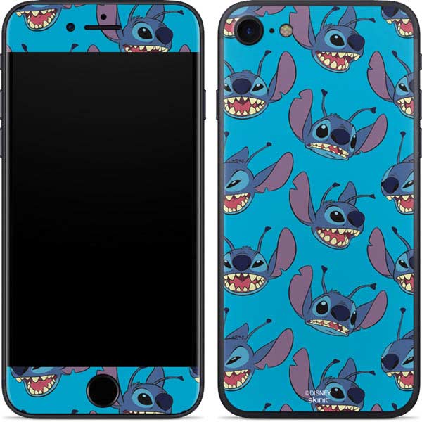 Disney Lilo and Stitch Face Expression Pattern iPhone SE (2nd & 3rd Gen) Skin
