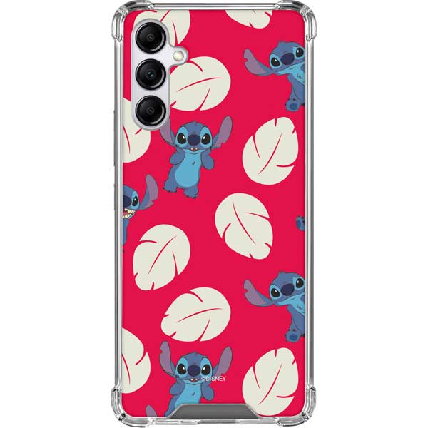 Galaxy A15 5G Disney Lilo and Stitch Character Pattern Clear Case