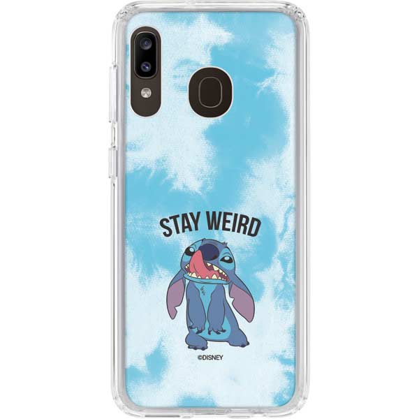 Disney Lilo and Stitch Stay Weird Galaxy A20 Clear Case
