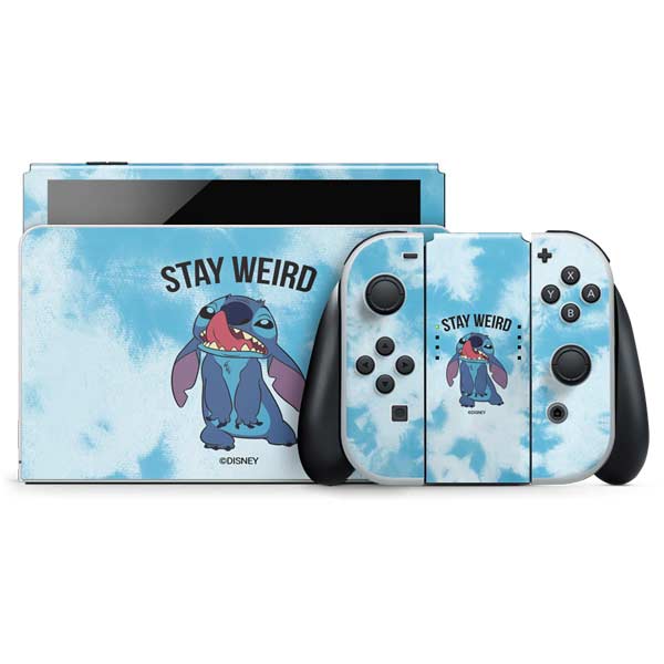 Stitch Stay Weird Nintendo Switch OLED (2021) Bundle Skin | Skinit