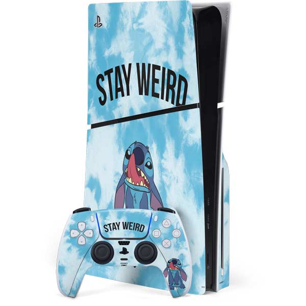 Disney Lilo and Stitch Stay Weird PS5 Slim Disk Bundle Skin
