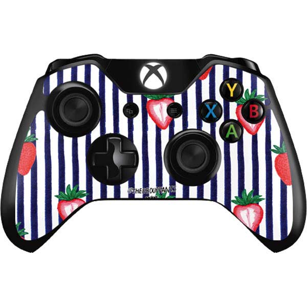 Bouffants and Broken Hearts Strawberries and Stripes Xbox One Controller Skin