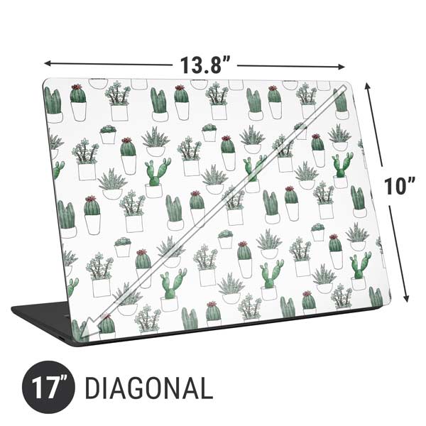 succulent skin Universal Laptop 17in (13.8 x 10in) Succulent Pattern Skin