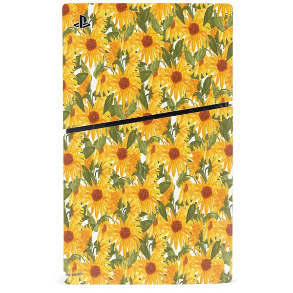 Bouffants and Broken Hearts Sunflowers PS5 Slim Disk Bundle Skin