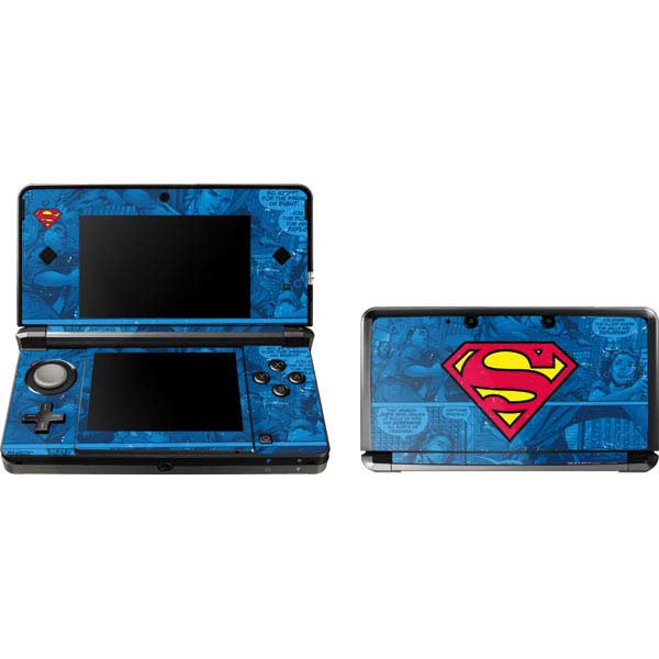 DC Comics Superman Logo Background Pattern 3DS (2011) Skin