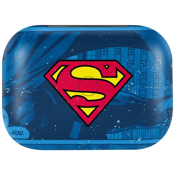 DC Comics Superman Logo Background Pattern Amazon Echo Buds Skin