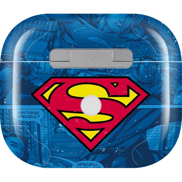 DC Comics Superman Logo Background Pattern Apple AirPods (3rd Gen 2021) Skin