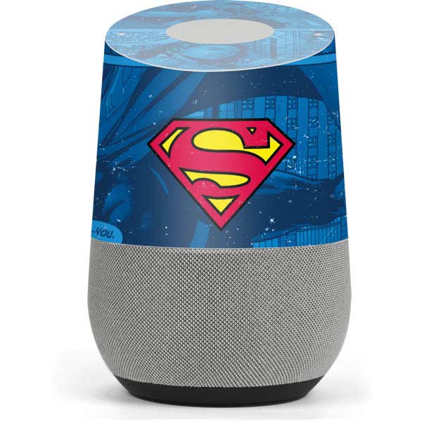 DC Comics Superman Logo Background Pattern Google Home Skin