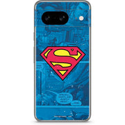 DC Comics Superman Logo Background Pattern Google Pixel 8 Skin