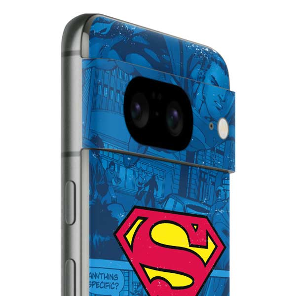 DC Comics Superman Logo Background Pattern Google Pixel 8 Skin