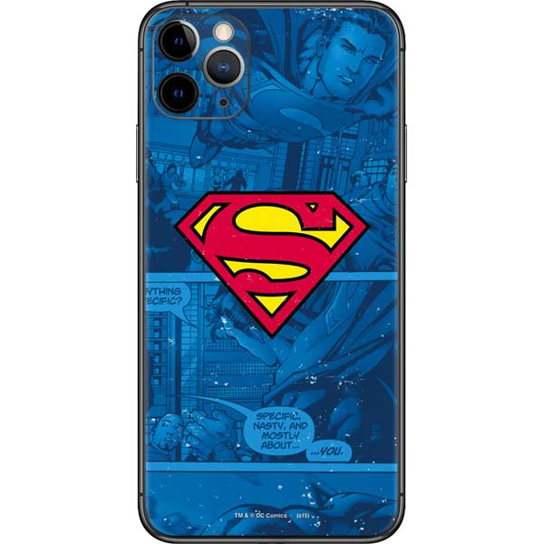 DC Comics Superman Logo Background Pattern iPhone 11 Pro Max Skin
