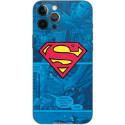 DC Comics Superman Logo Background Pattern iPhone 12 Pro Max Skin