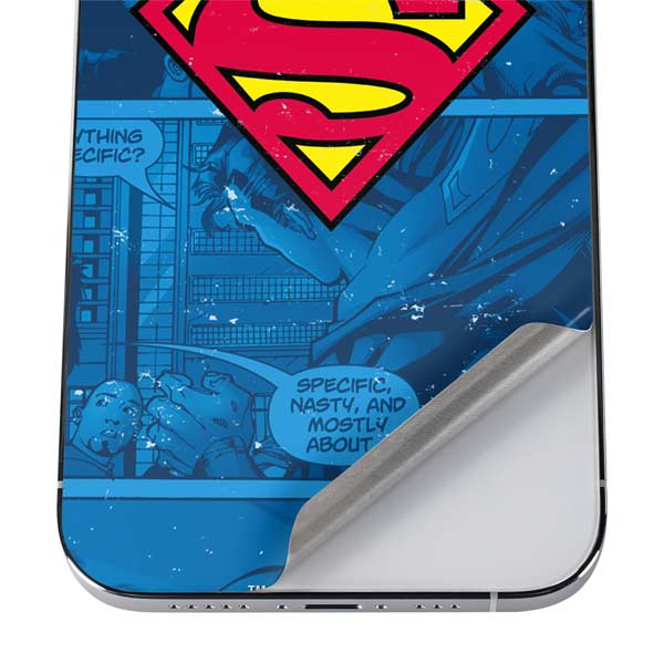 DC Comics Superman Logo Background Pattern iPhone 12 Pro Max Skin