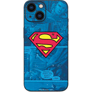 DC Comics Superman Logo Background Pattern iPhone 13 Mini Skin