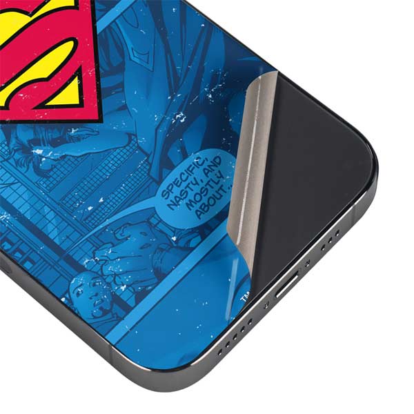 DC Comics Superman Logo Background Pattern iPhone 15 Pro Skin