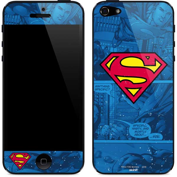 DC Comics Superman Logo Background Pattern iPhone 5/5s/5SE Skin