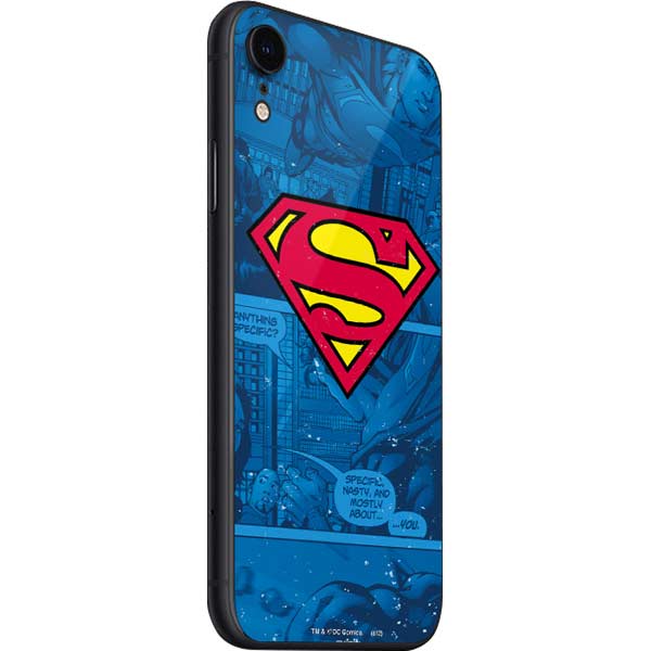 DC Comics Superman Logo Background Pattern iPhone SE (2nd & 3rd Gen) Skin