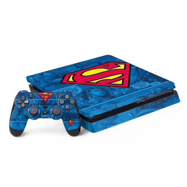 Skin Ps4 PRO - SUPERMAN - limited edition DECAL COVER ADESIVA Playstation 4  Slim SONY BUNDLE