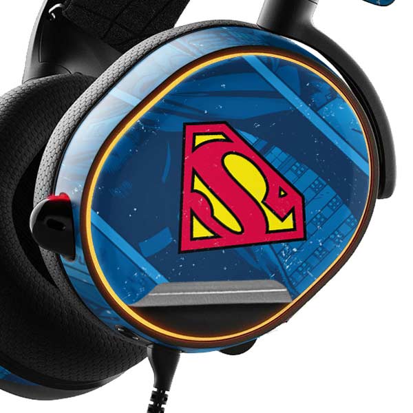 DC Comics Superman Logo Background Pattern SteelSeries Arctis 5 Skin