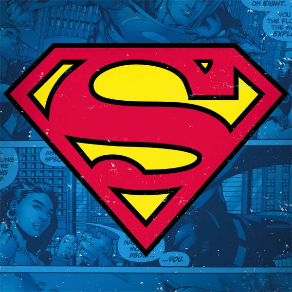 DC Comics Superman Logo Background Pattern Surface Book 2 15in Skin