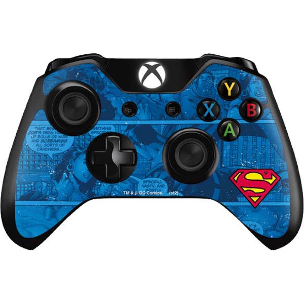 DC Comics Superman Logo Background Pattern Xbox One Controller Skin