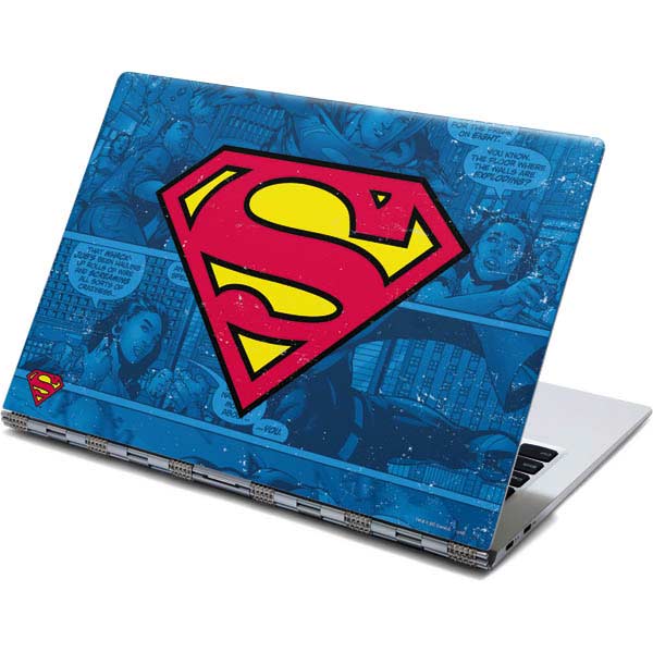 DC Comics Superman Logo Background Pattern Yoga 910 2-in-1 14in Touch-Screen Skin