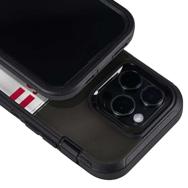 NFL Tampa Bay Buccaneers White Striped Otterbox Defender iPhone Skin