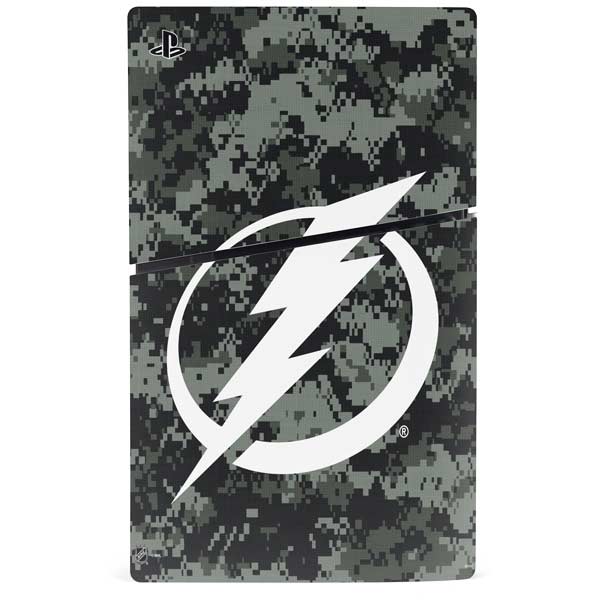 NHL Tampa Bay Lightning Camo PS5 Slim Disk Bundle Skin