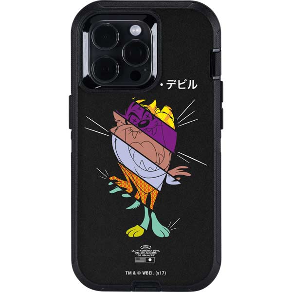 Looney Tunes Tasmanian Devil Sliced Juxtapose Otterbox Defender iPhone Skin