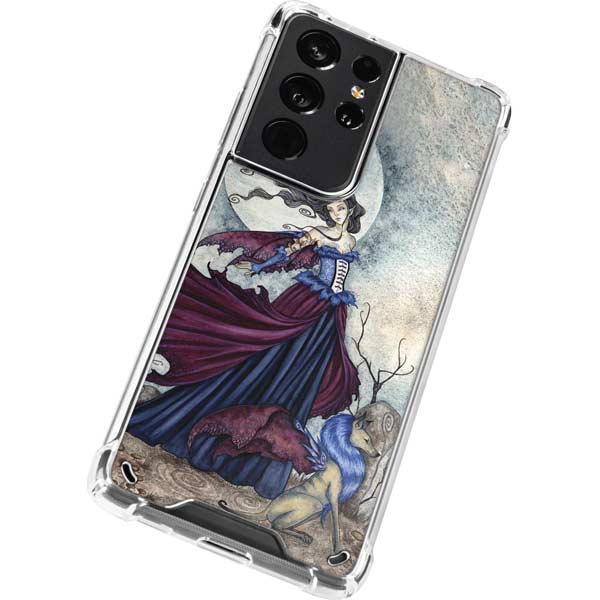 Amy Brown The Moon is Calling Fairy and Dragon Galaxy S21 Ultra 5G Clear Case