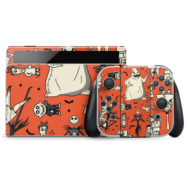 The Nightmare Before Christmas Pattern Nintendo Switch OLED (2021