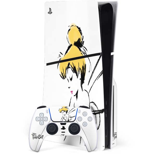 Disney Tinker Bell Dreamer Ink Art PS5 Slim Disk Bundle Skin