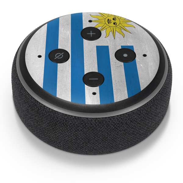 Uraguay Flag Distressed Amazon Echo Dot Skin