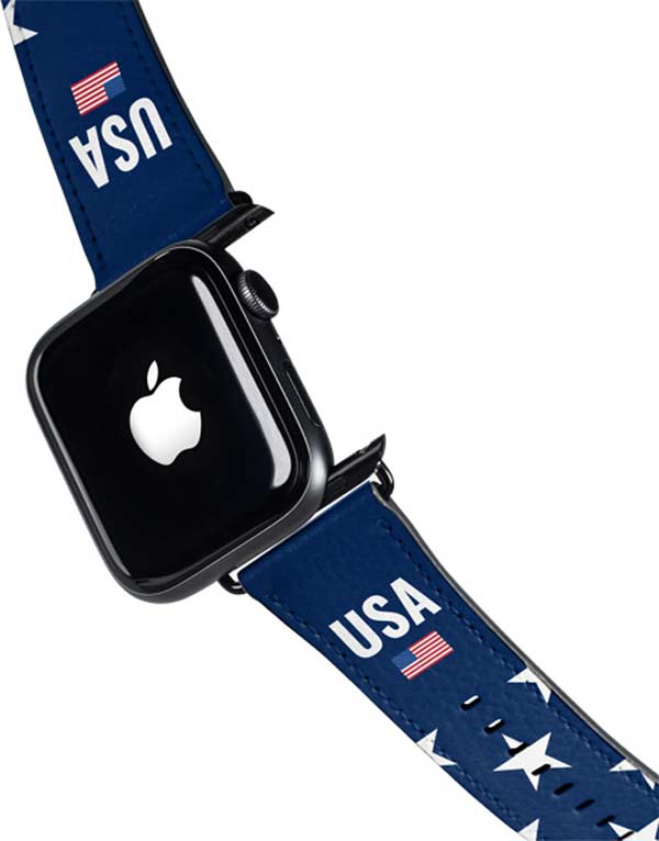 USA Flag Stars Apple Watch Band 38-40mm