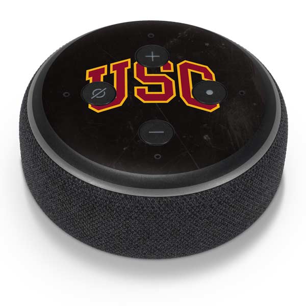 University of Southern California USC Logo Black Distressed Amazon Echo Dot Skin