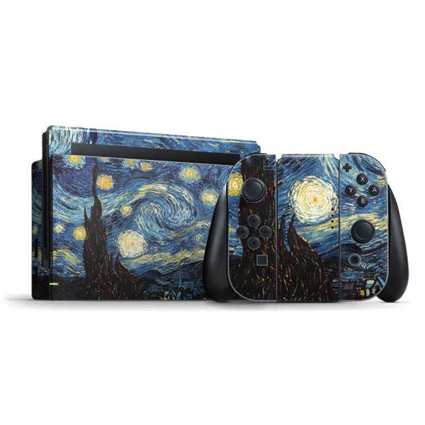 Vincent Van Gogh The Starry Night Nintendo Switch Bundle Skin