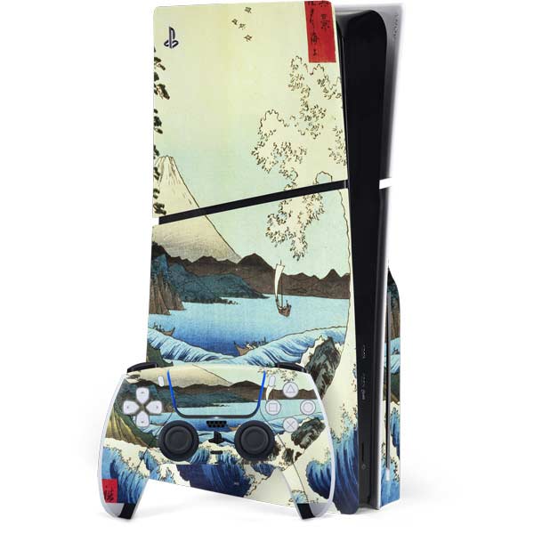 View from Satta Suruga Province by Hiroshige PS5 Slim Disk Bundle Skin