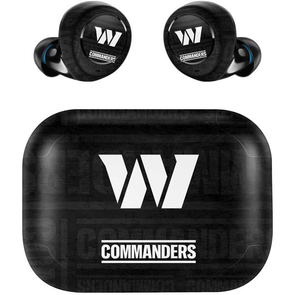 NFL Washington Commanders Black and White Amazon Echo Buds Skin