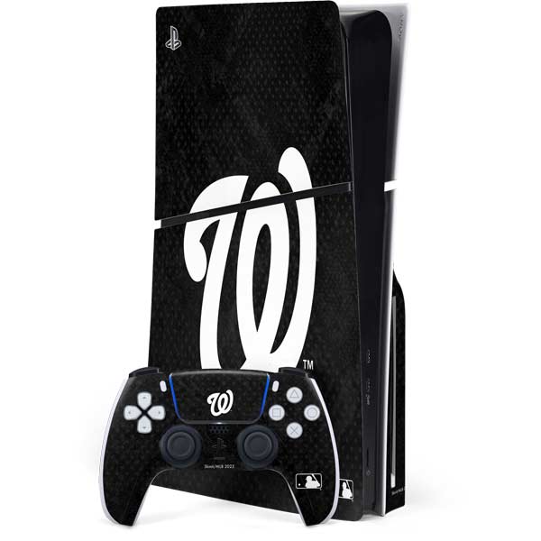 MLB Washington Nationals Dark Wash PS5 Slim Disk Bundle Skin
