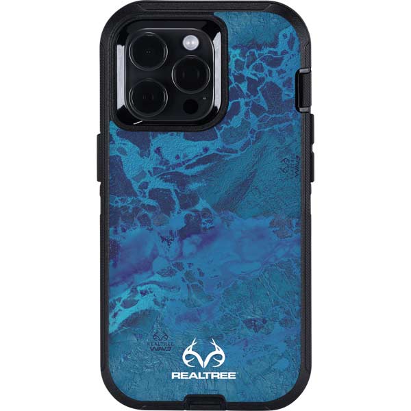 RealTree WAV3 Blue Camo Otterbox Defender iPhone Skin