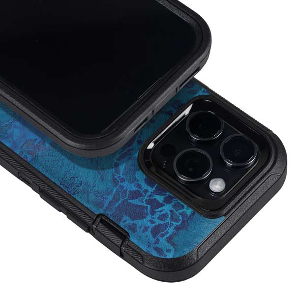 RealTree WAV3 Blue Camo Otterbox Defender iPhone Skin