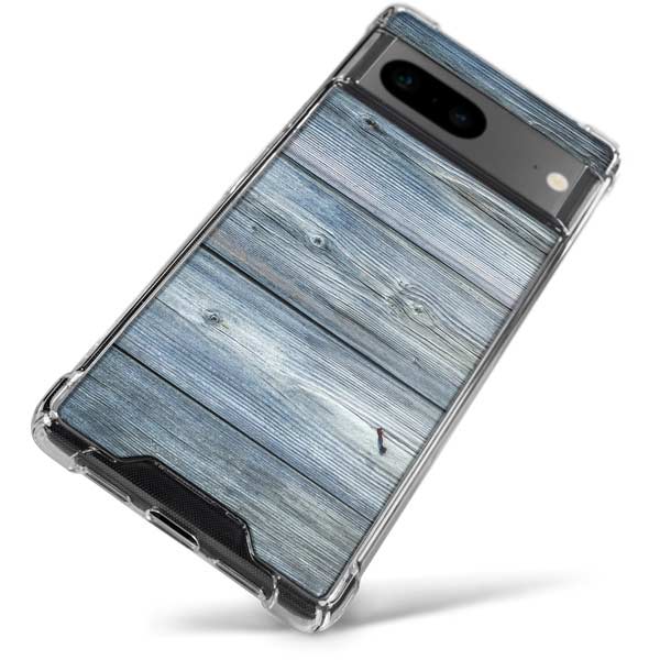 Weathered Blue Wood Google Pixel 8 Clear Case