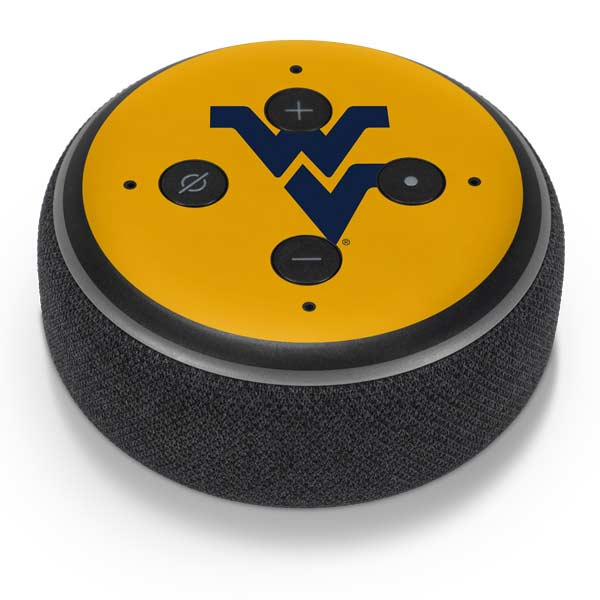 West Virginia University Yellow Background Amazon Echo Dot Skin