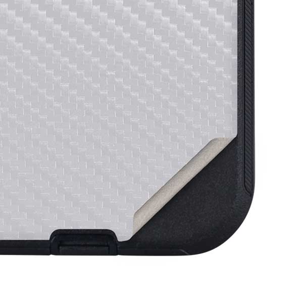 White Carbon Fiber Specialty Texture Material Otterbox Defender iPhone Skin