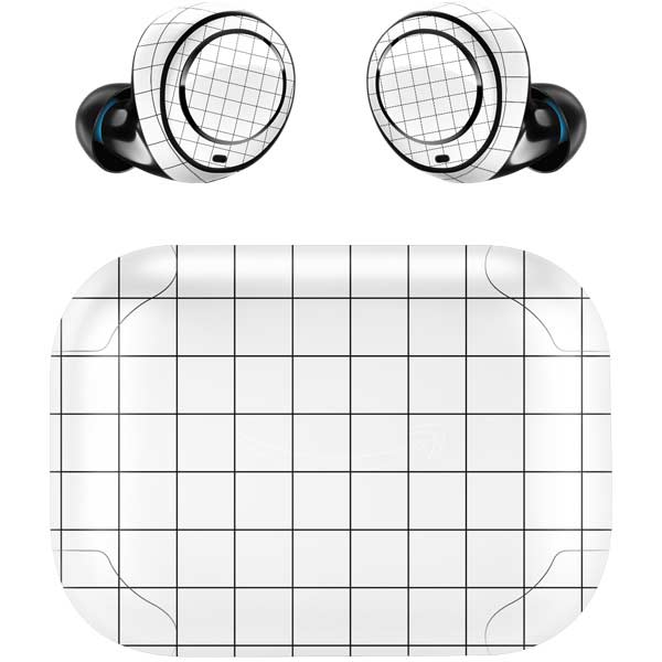 White Grid Amazon Echo Buds Skin