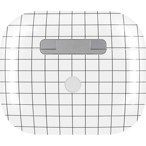 White Grid Apple AirPods (3rd Gen 2021) Skin