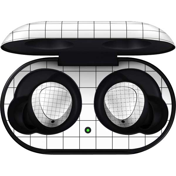 White Grid Galaxy Buds Skin