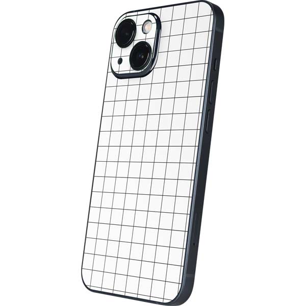White Grid iPhone 13 Mini Skin